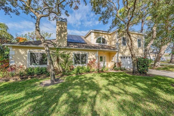 Attached, Backyard, Exterior, Facade, Solar Panels, Mediterranean