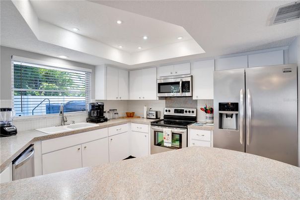 Interior, Kitchen, Recessed Lighting, Stainless Steel Appliances