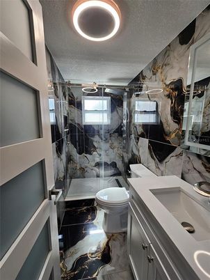 Bathroom, Glass Shower, Interior, Marble, Marble Walls