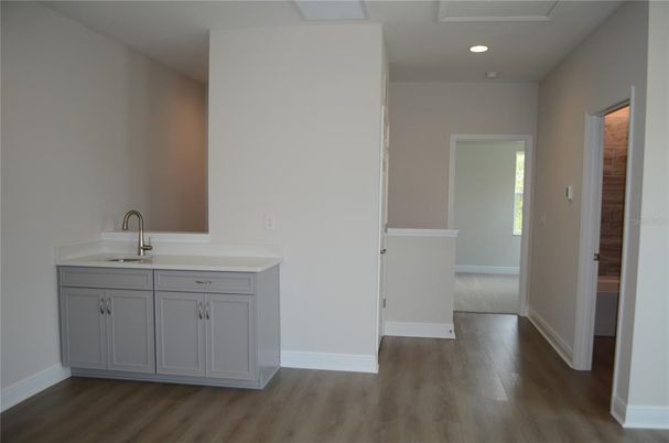 Bathroom, Interior, Recessed Lighting, Wood Texture Flooring