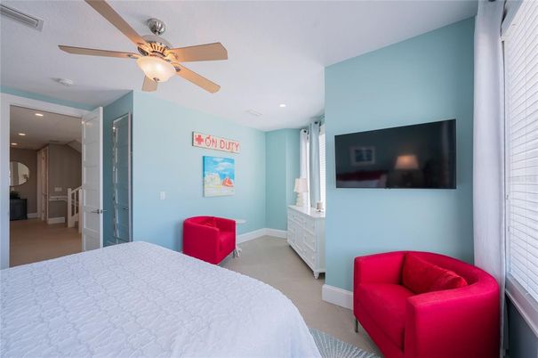 Bedroom, Interior, Recessed Lighting