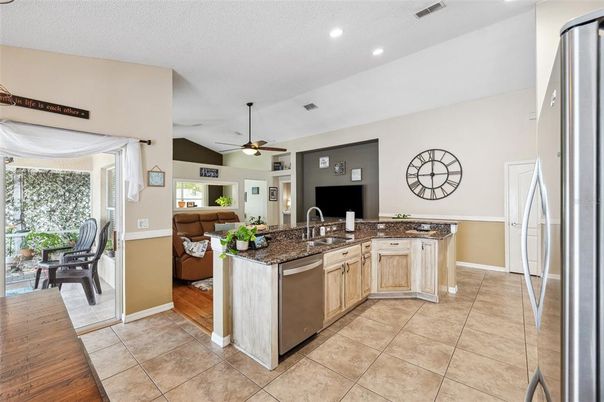 Interior, Kitchen, Living room, Recessed Lighting