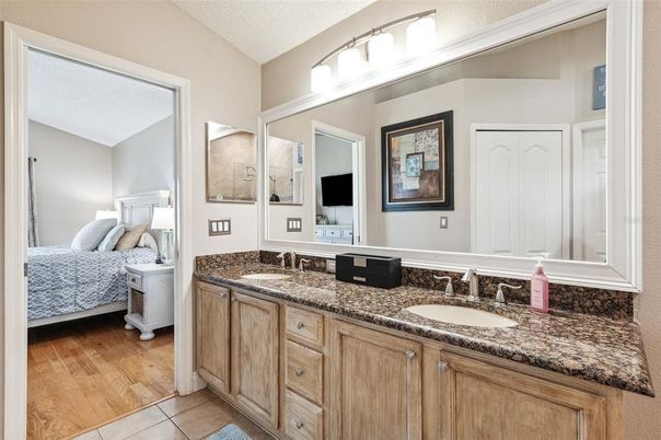 Bathroom, Bedroom, Dual Sink Vanities, Interior, Wood Texture Flooring