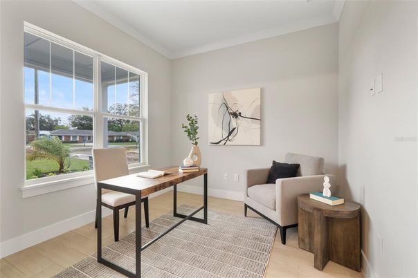 Home Office, Interior, Wood Texture Flooring