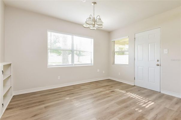 Chandelier, Empty room, Interior, Wood Texture Flooring