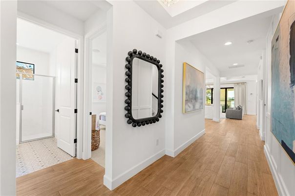Interior, Recessed Lighting, Wood Texture Flooring