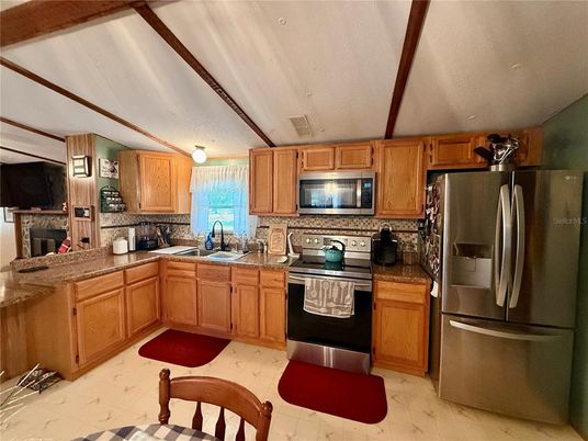 Interior, Kitchen, Marble, Stainless Steel Appliances
