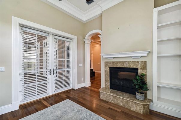 Fireplace, Interior, Wood Texture Flooring