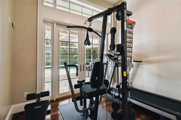 Fitness Equipment, Interior, Wood Texture Flooring