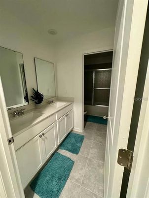 Bathroom, Dual Sink Vanities, Glass Shower, Interior