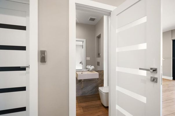 Bathroom, Interior, Wood Texture Flooring