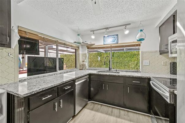 Interior, Kitchen, Wood Texture Flooring