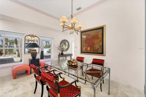 Chandelier, Dining room, Interior, Marble