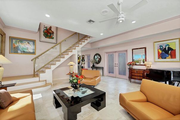 Interior, Living room, Piano, Recessed Lighting