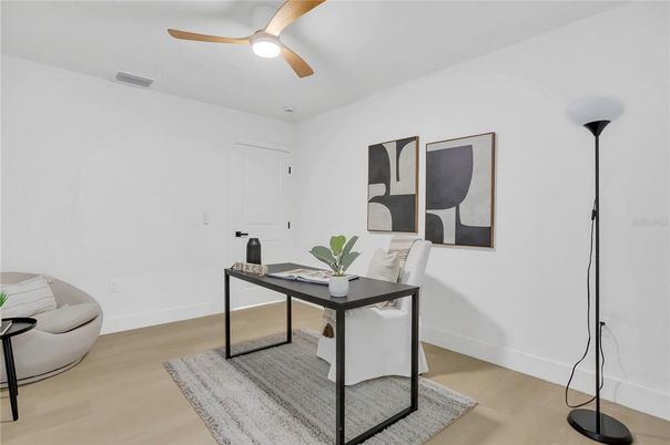 Home Office, Interior, Wood Texture Flooring