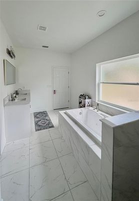 Bathroom, Interior, Marble, Recessed Lighting