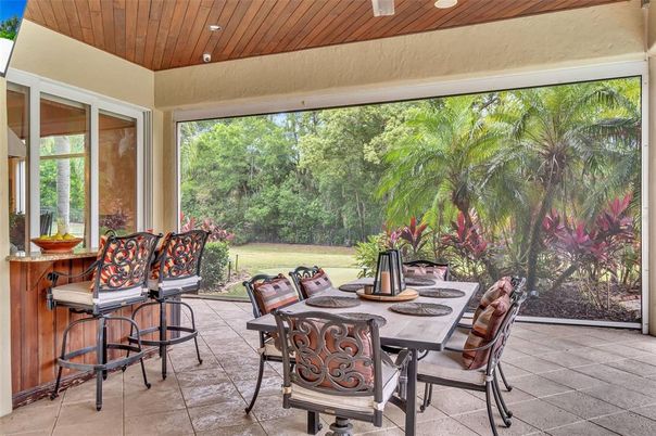 Dining room, Interior, Recessed Lighting, Wooden Ceilings