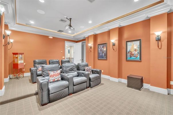 Home Theatre Room, Interior, Recessed Lighting, Theatre Room