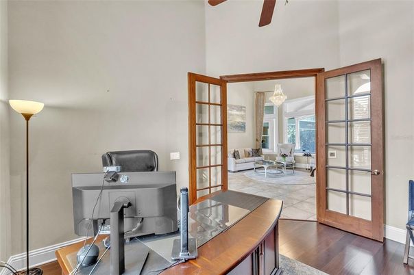 Chandelier, Home Office, Interior, Living room, Wood Texture Flooring