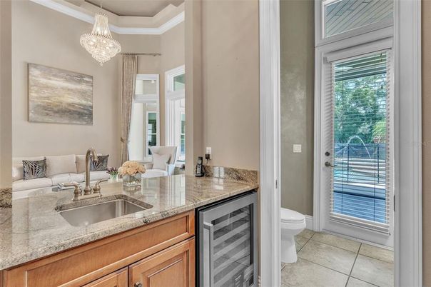 Bathroom, Chandelier, Interior