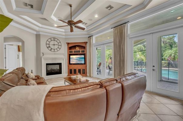 Fireplace, Interior, Living room, Recessed Lighting