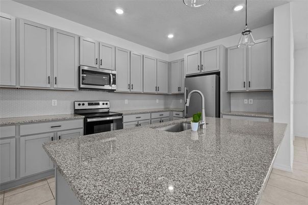 Interior, Kitchen, Pendant Lights, Recessed Lighting, Stainless Steel Appliances