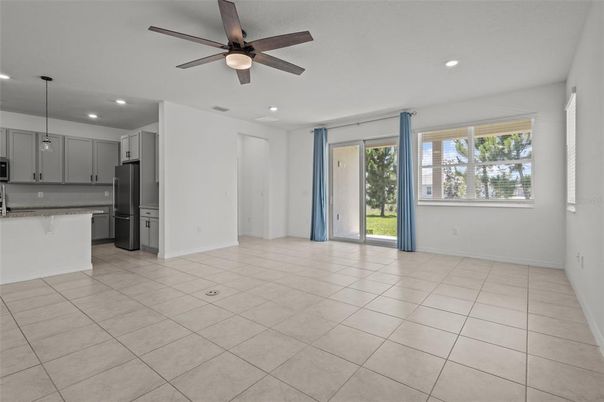 Empty room, Interior, Kitchen, Pendant Lights, Recessed Lighting