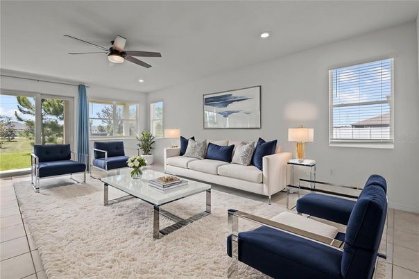 Interior, Living room, Recessed Lighting