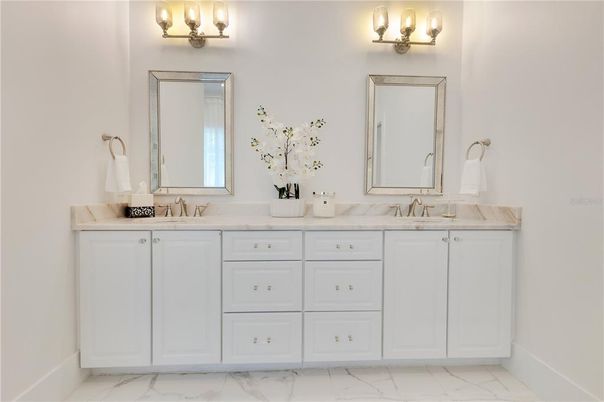 Bathroom, Dual Sink Vanities, Interior, Marble