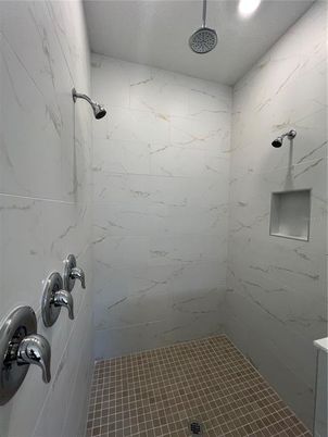 Bathroom, Interior, Marble Walls, Recessed Lighting