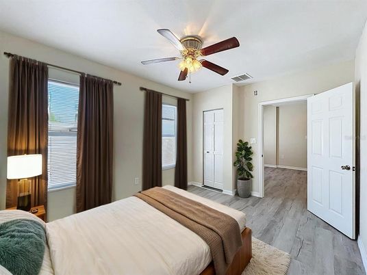 Bedroom, Interior, Wood Texture Flooring