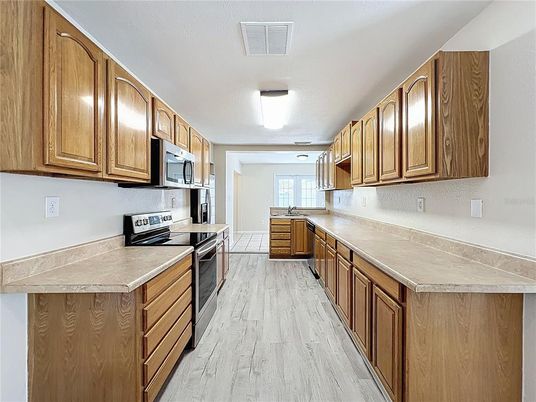 Interior, Kitchen, Wood Texture Flooring