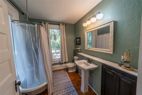 Bathroom, Interior, Wood Texture Flooring