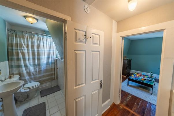 Bathroom, Interior, Wood Texture Flooring