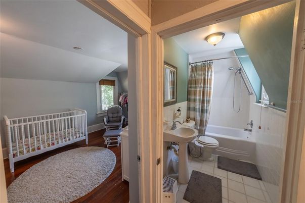 Bathroom, Interior, Wood Texture Flooring