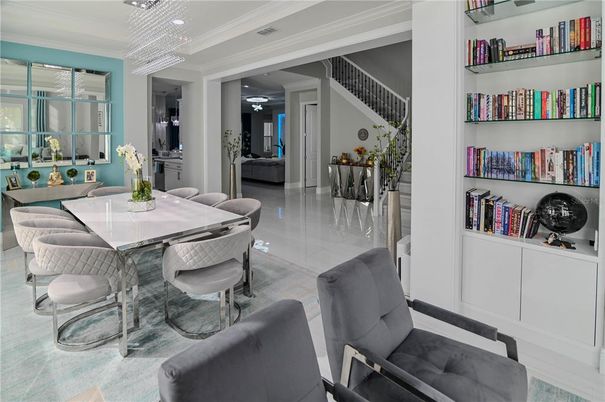 Dining room, Interior, Recessed Lighting