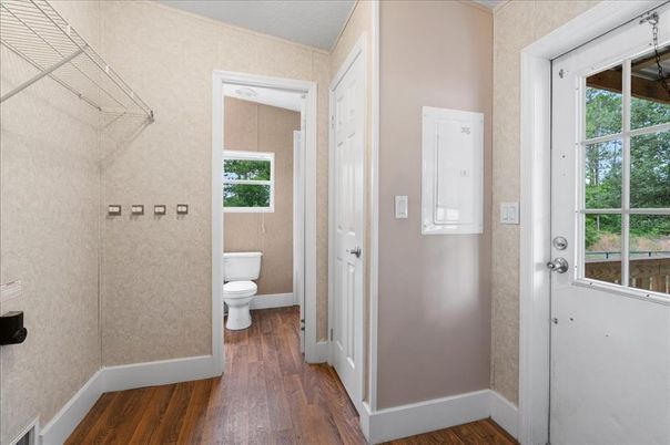 Bathroom, Interior, Wood Texture Flooring