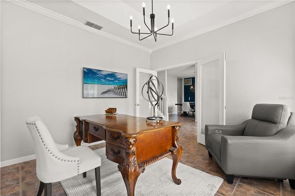 Chandelier, Home Office, Interior