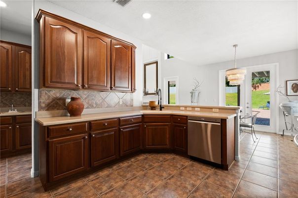 Chandelier, Interior, Kitchen, Recessed Lighting