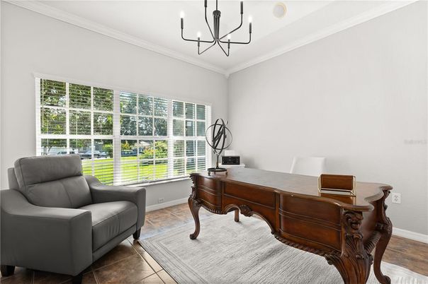 Chandelier, Home Office, Interior