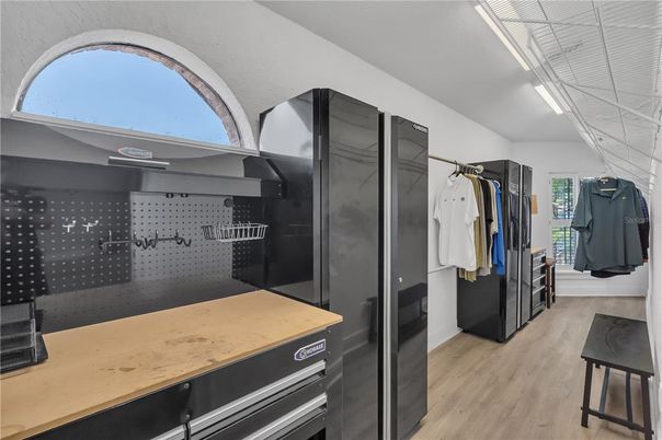 Interior, Stainless Steel Appliances, Wood Texture Flooring