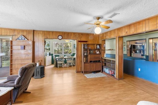 Dining room, Interior, Wood Texture Flooring, Wooden Walls