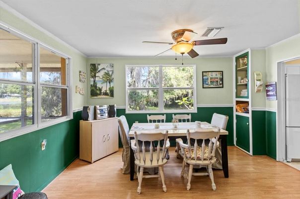 Dining room, Interior, Wood Texture Flooring