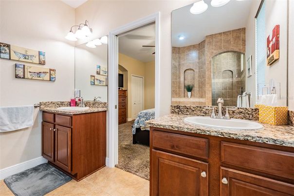 Bathroom, Dual Sink Vanities, Glass Shower, Interior