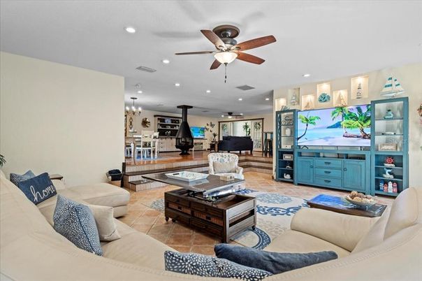 Interior, Living room, Recessed Lighting