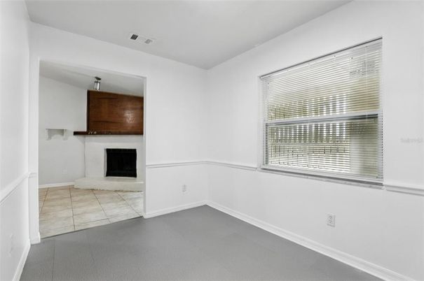 Empty room, Fireplace, Interior