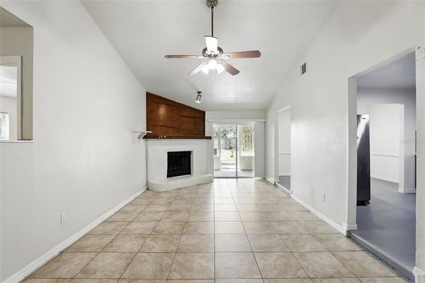 Empty room, Fireplace, Interior