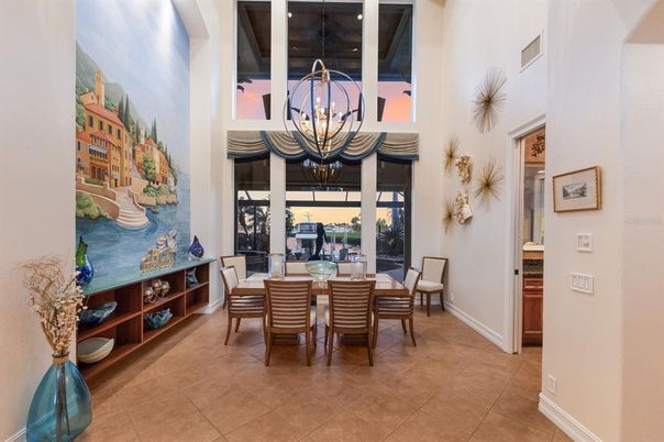 Chandelier, Dining room, Interior