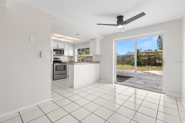 Empty room, Interior, Kitchen, Stainless Steel Appliances