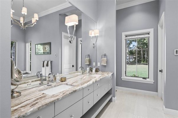Bathroom, Chandelier, Dual Sink Vanities, Interior